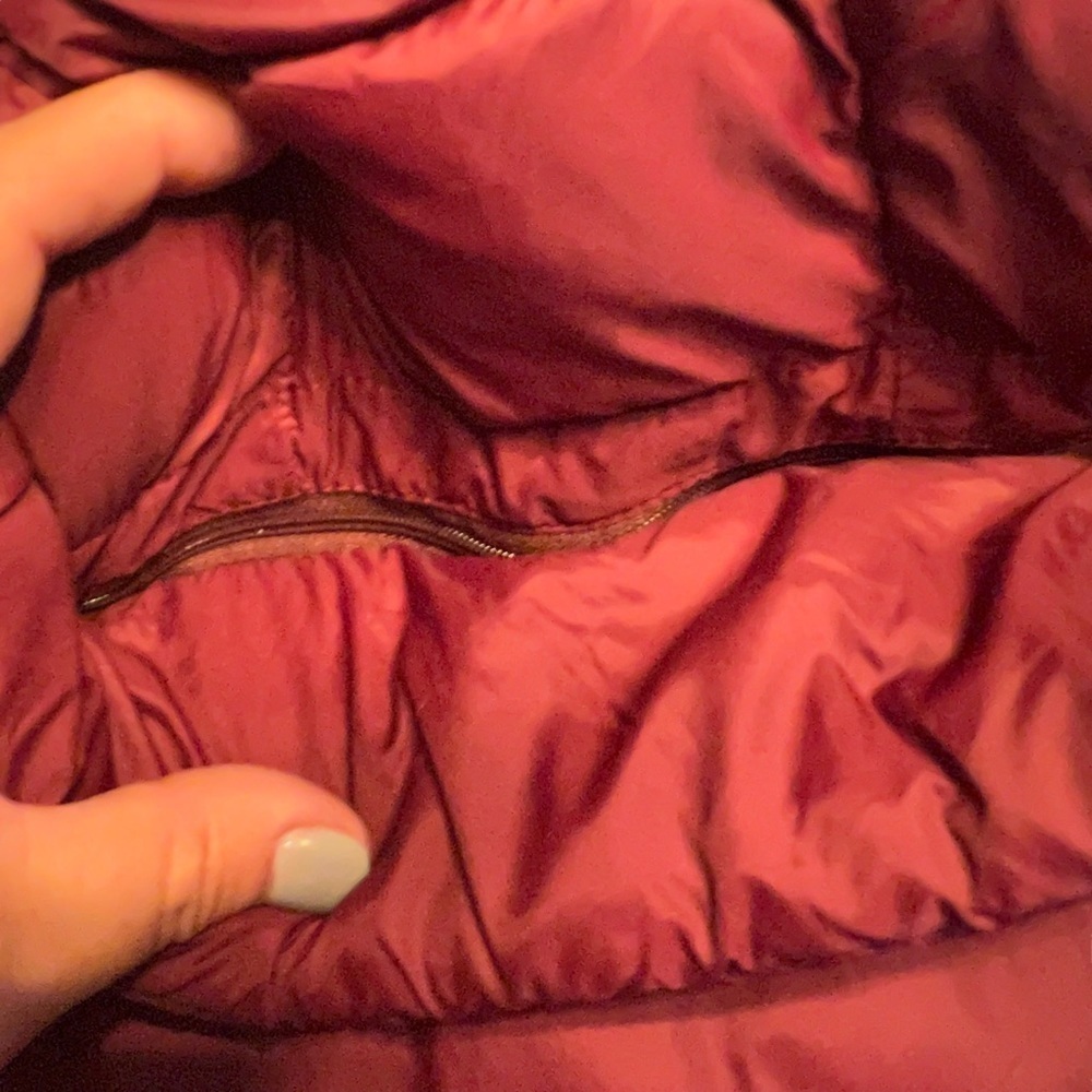 MARC NEW YORK Burgundy Puffer Coat M Medium Lightweight Hooded Full Zip Size S - Picture 6 of 6